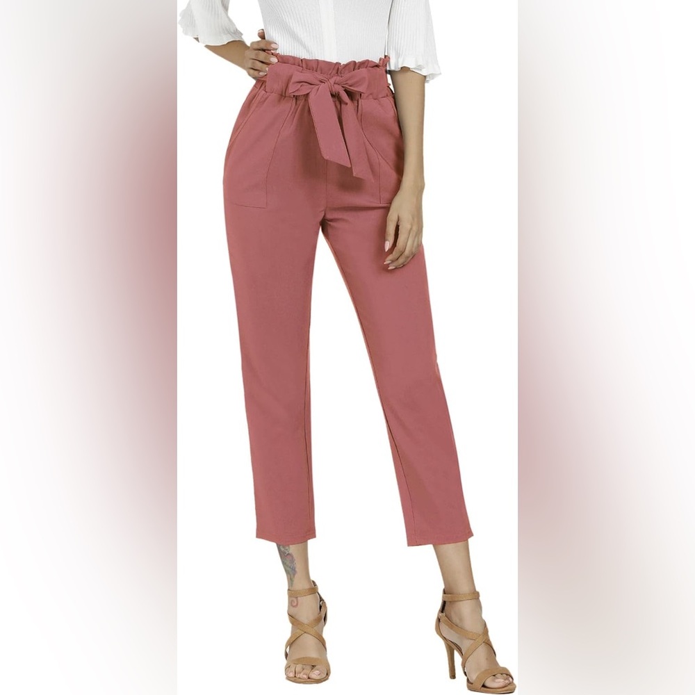 2 for 1 - Elegant Pink and Blue Straight Leg Women's Pants